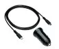 Preview: Chargeur rapide USB pour voiture 20W C avec câble C, chargeur USB pour voiture, câble de charge C vers C, noir, boîte DINIC avec trou européen, 1,50m